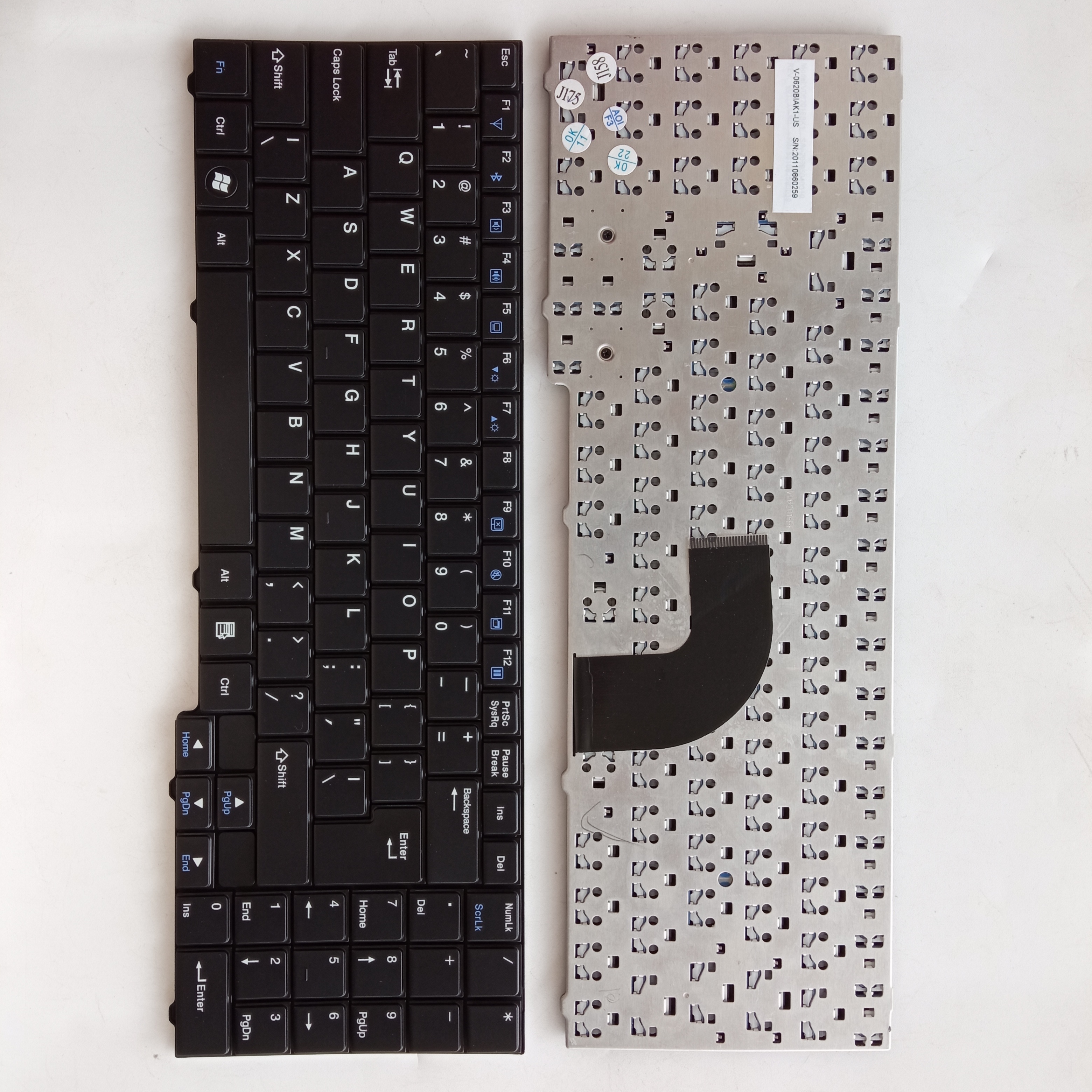 Picture of New Replacement Laptop Keyboard For N/A P8610/ME45 BLACK UI Layout